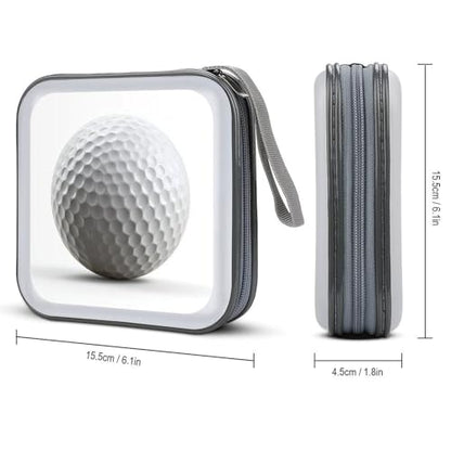 Simple Golf Ball on White CD Case DVD Storage Case Portable for Car Home Travel