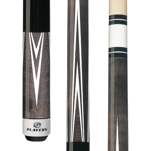 Players 58" 2-Piece North American Hard Maple Billiard Pool Cue Stick - color: Smoke, size: 18 Ounce