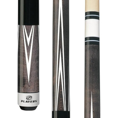 Players 58" 2-Piece North American Hard Maple Billiard Pool Cue Stick - color: Smoke, size: 19 Ounce