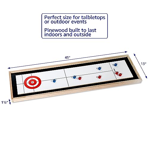 Trademark Innovations Table Top Games Shuffle Board Game Table Portable Game Table Curling Game