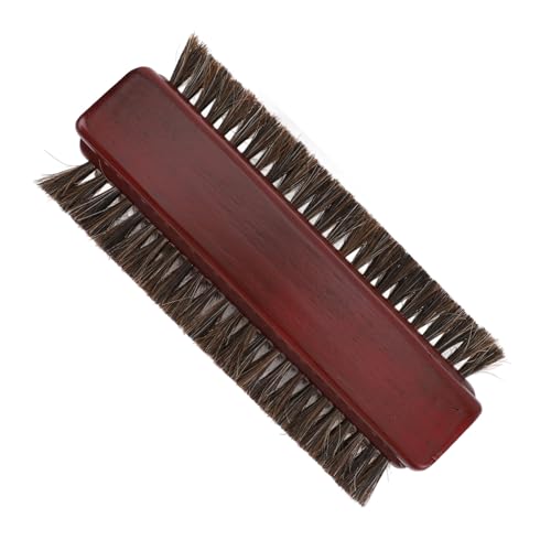 Pool Table Brush, 3-Sided Horse Hair Billiards Brush Cleaner for Felt Tables Corner Edges Burgundy Cleaning Kit Billiard Accessories Bumper Equipment