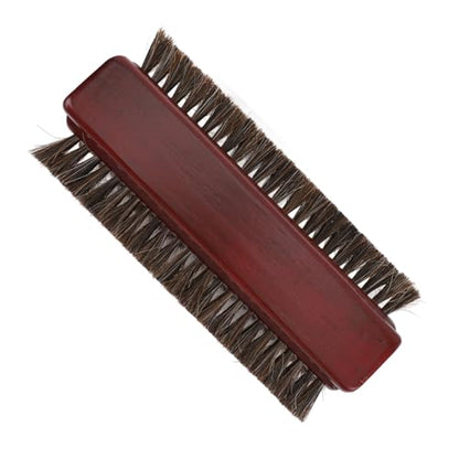 Pool Table Brush, 3-Sided Horse Hair Billiards Brush Cleaner for Felt Tables Corner Edges Burgundy Cleaning Kit Billiard Accessories Bumper Equipment