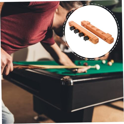Outanaya Pcs Wall Mount Cue Rack Pool Stick Rack Wooden Billiard Cue Holder Wall-mounted for Billiards