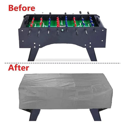 Foosball Table Cover Waterproof Foosball Table Cover Folding Soccer Dustproof Moisture Resistant Furniture Protection Case(Black) - color: Black