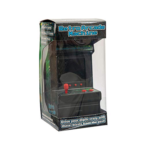 Funtime Gifts MINI Arcade Machine - 200 Built-in Games, Portable Desktop Gaming Console with Joystick & 2.8" Colour Screen & Sound - Retro Arcade Games for Kids