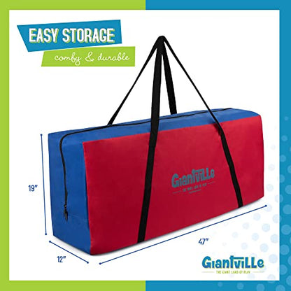 Giantville Giant 4 in a Row Connect Game + Storage Carry Bag - 4" Wide X 3.5" Tall - Oversized Jumbo Sized Entertainment for Outdoor/Indoor Play for Kids & Adults - Durable Waterproof - 2024 Version - style: Game with Bag
