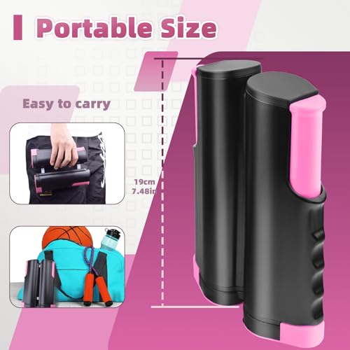 Sportout Retractable Ping Pong Net – 72-Inch Table Tennis Net with Secure Clamps | Portable Design for Universal Table Compatibility - color: Pink