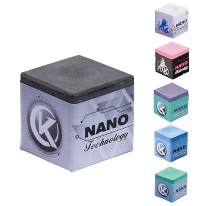 KONLLEN Magnetic Pool Chalk Holder and Nano Cue Chalk Set, Low-Dust Billiard Chalk Combo with Quick One-Hand Access for Better Grip and Control - color: Black-Medium-1 piece