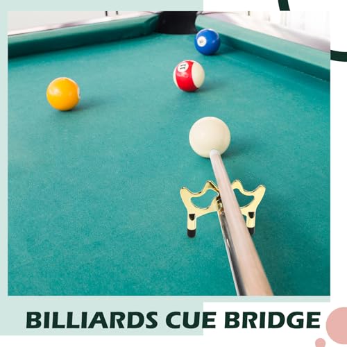 Skylety Pool Cue Snooker Stick Pool Table Accessories Retractable Billiards Cue Rest with Removable Brass Bridge Head - style: Low Bridge Head
