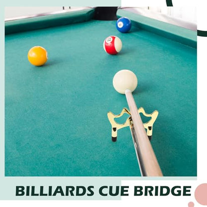 Skylety Pool Cue Snooker Stick Pool Table Accessories Retractable Billiards Cue Rest with Removable Brass Bridge Head - style: Low Bridge Head