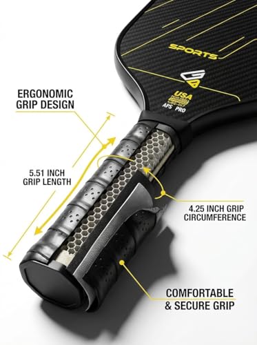 GBS Pickleball Paddle,USAPA certified,3K T700 carbon fiber surface,16mm titanium alloy honeycomb shock-absorbing core,high torque rotational control,powerful stroke,ThermoEdge thermoforming technology