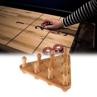 10 Pieces Shuffleboard Bowling Pins Mini Bowling Game Tabletop Bowling Set Solid Wood Compact Design Suitable for Kids Parties Indoor Outdoor Fun