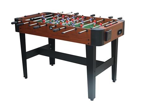 48'' Soccer Table, Large Size Foosball Game Table for Adult, Football Table with Cup Hloders & Sturdy Leg for Game Rooms & Parties, Classic Brown - size: 48''-Soccer Table Brown