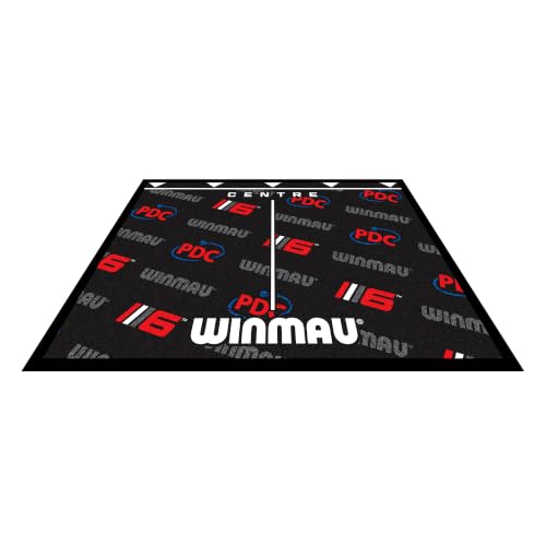 WINMAU Dart Mat with Throw Line for Soft Tip and Steel Tip - Available in Outshot and Clearzone Style - style: Compact Pro