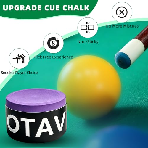 OTAVILEM Billiard Cue Chalk,Premium Pool Cue Chalk Billiard Pool Stick Chalk Billiards Chalk - color: Purple