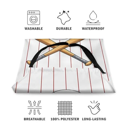 Manfei Baseball Kids Kitchen Apron - color: Red White