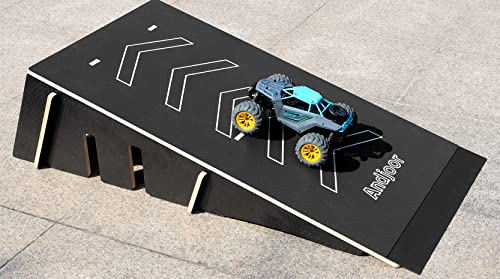 Kids Jumping Ramp for Skateboard, Bike, Scooter, BMX, RC Car and Dirt Bike, 42.91 in, Black - color: Black, size: L300