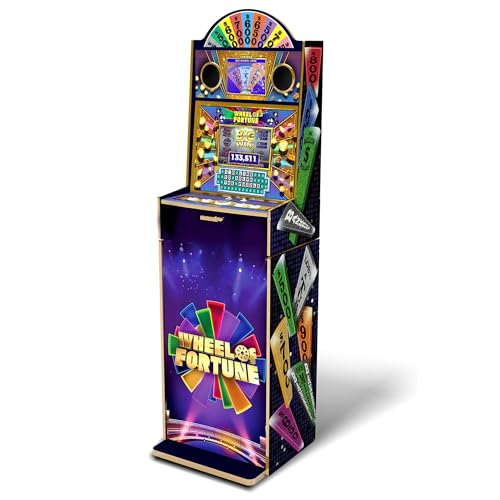 Wheel of Fortune Casinocade Deluxe Arcade Machine for Home, Over 5-feet-Tall Stand-up Cabinet, and 24 Games