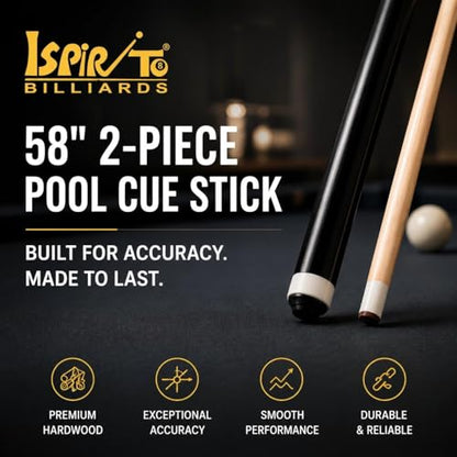 Pool Sticks Billiard Cues 2-Piece 58 Inch Pool Table Sticks 19 oz 13mm Glue-on Tips Hardwood Wooden Pool Cues Stick Set of 2/4 / 6 - style: Pack of 4