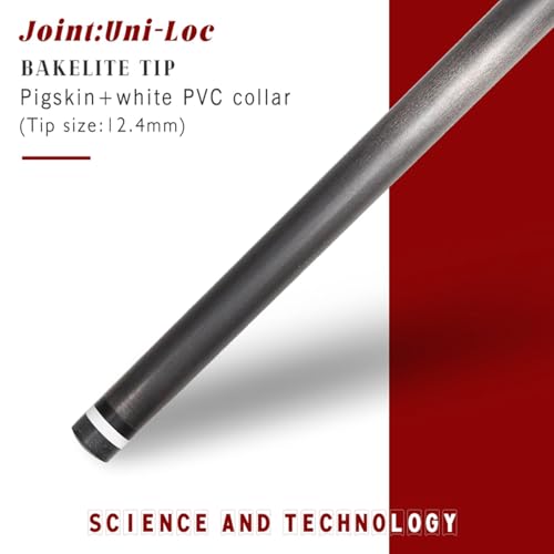 100% Carbon Fiber Shaft, Black Technology Shaft of Pool Cue Front Part for Billiard Play/Break/Snooker Cue Shaft with Foam- 737 mm,745mm,765mm - color: Uniloc(OKHEALING), size: 12.5*21.3*736.6
