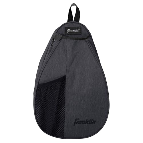 Franklin Sports Padel Bag - Men's + Women's Paddle Tennis Padel Sling Bag Backpack - Adjustable Size Equipment Bag for Padel + Paddle Tennis - color: Gray