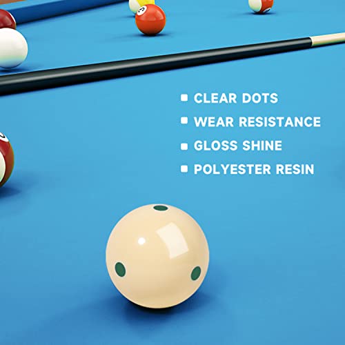 GSE Games & Sports Expert Billiard Practice Training Cue Ball, AAA-Grade PRO Cup Standard Pool Billiard Cue Ball (6 oz 2-1/4" Several Colors Available) - color: 6 Green Dots
