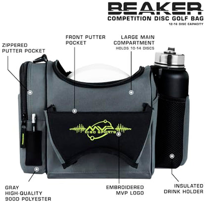 MVP Disc Sports Beaker Competition Disc Golf Bag (Choose Your Favorite Color) - color: Lime