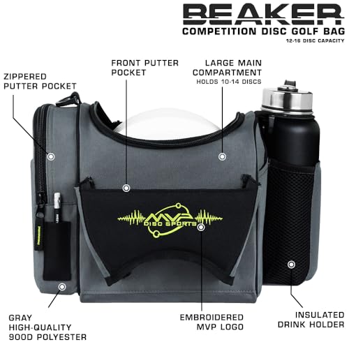 MVP Disc Sports Beaker Competition Disc Golf Bag (Choose Your Favorite Color) - color: Lime