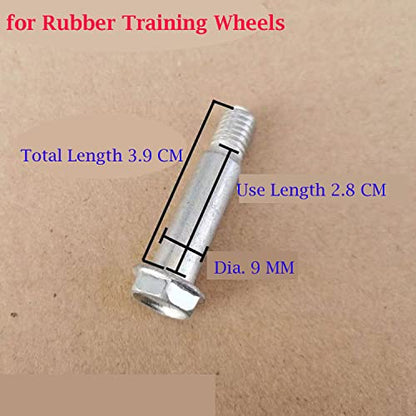 8 Set Children's Bicycle Training Wheels Mounting Screw Kit (Shoulder Bolts+Washers+Vertical Brackets+Locking Nuts) M8+M9 Screws Universal for Kids Bike Auxiliary Wheel Stabiliser Support
