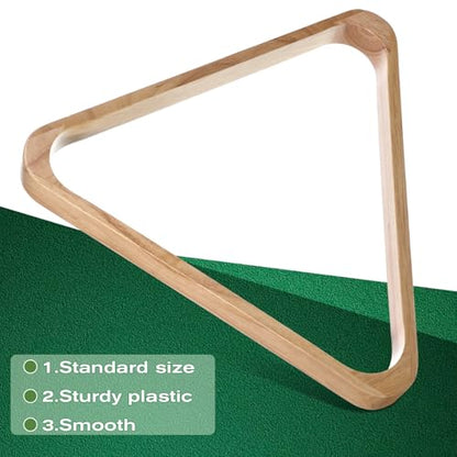 Solid Wood Pool Ball Rack, Billiard Ball Triangle Rack 2-1/4" for 15-Ball, Pool Table Balls Holder Positioning Frame