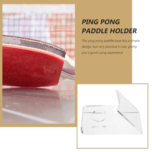 HANABASS Acrylic Table Tennis Paddle Holder Display Stand Clear Ping Pong Racket Organizer Space Saving for Home Office Game Room
