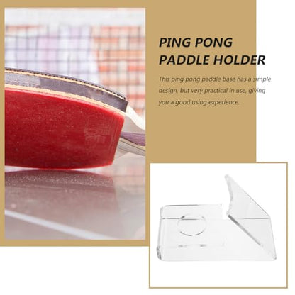HANABASS Acrylic Table Tennis Paddle Holder Display Stand Clear Ping Pong Racket Organizer Space Saving for Home Office Game Room