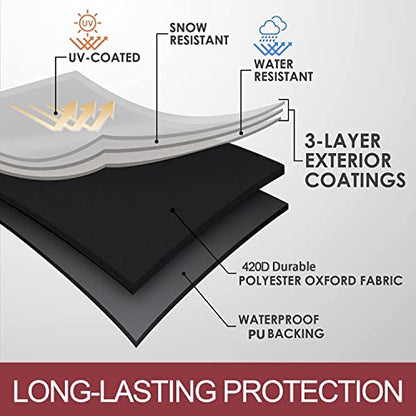 Pool Table Cover 8 Feet,Durable Oxford Cloth,Fixed Straps,100Lx56Wx8H Inch | 8ft Billiard Table Covers Waterproof Outdoor,Rain Dust Sun Protection 8 Foot Pooltable Snooker Table Covers,Storage Bag