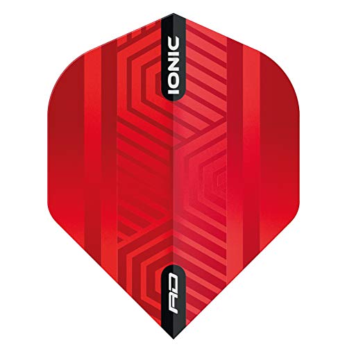 RED DRAGON Hardcore Ionic Dart Flights - 3 Sets Per Pack (9 Dart Flights in Total) - color: Red