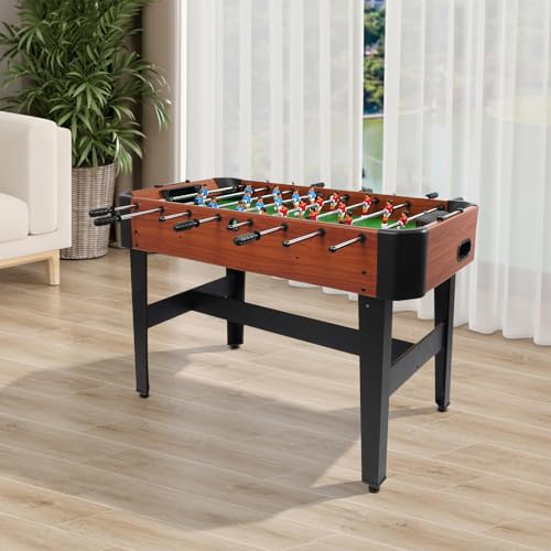 8 Rods Foosball Table 47" Full Size Soccer Table with Football, Foosball Game Table for Adults, for Home Arcade Game Room, 47.2" L x 24" W x 31.8" H