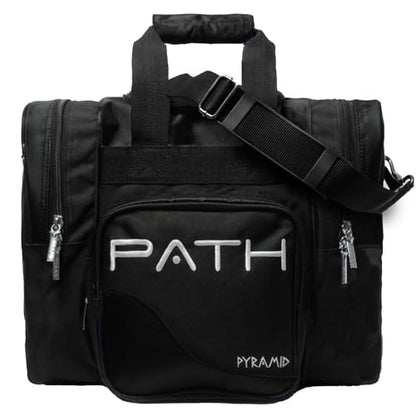 Pyramid Path Pro Deluxe Single Bowling Ball Tote - Holds One Ball, One Pair Shoes Up to Mens 15 - color: Black