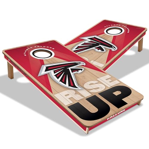 YouTheFan NFL 2' x 4' Slogan Series Professional Wood Cornhole Game - color: Atlanta Falcons