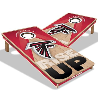 YouTheFan NFL 2' x 4' Slogan Series Professional Wood Cornhole Game - color: Atlanta Falcons