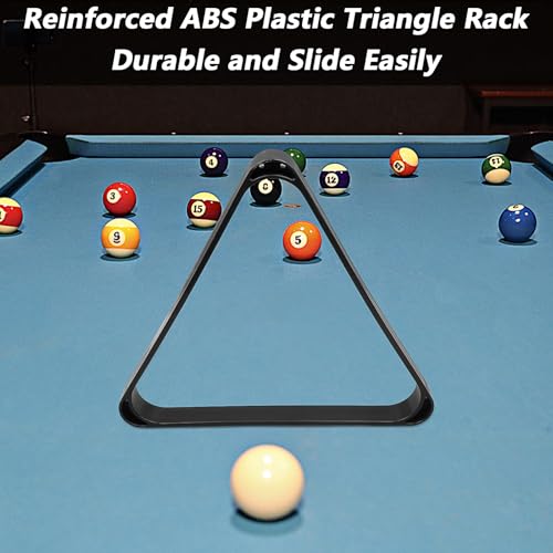 33 Pcs Pool Balls Billiard Set with Triangle Rack 2-1/4" Regulation Size 16 Balls, Pool Table Accessories Kit with Cue Chalks, Spot Stickers, Tip Replacements for Home Family & Beginner Practice