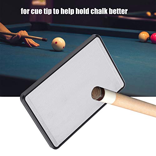 Pool Cue Tip Shaper, Lightweight Aluminum 2-in-1 Billiards Tool for Shaping and Polishing Cue Tips, 9x5.7x0.5 cm, Essential Cue Maintenance Accessory for Snooker and Pool Players