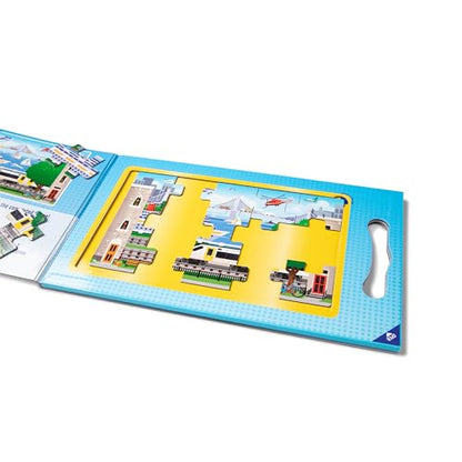 Melissa & Doug Take-Along Magnetic Jigsaw Puzzle Set – Vehicles (2 x 15 Piece) Travel Activity Toy for Preschoolers and Kids Ages 3+ - style: Vehicles