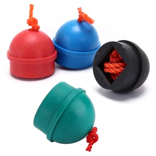 4 Pack Pool Chalk Cubes Holder with Cord String Anti-Lost Snooker Practical Tool Pool Cue Chalk Organizer Pool Stick Pocket Chalker for Billiard House Billiard Cue Chalk Box Pool Cue Stick Tips