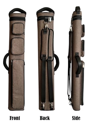 Champion 2X4,3x6 Nylon/Leatherette Billiard Pool Cue Stick Hard Carrying Case 4S2B, 6S3B - color: Brown, size: 3X6 (3B6S)
