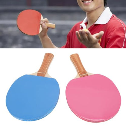 Wear Proof Rubber 7 Ply Wood Table Tennis Paddles Set, Portable Table Tennis Racket Kit with Storage Cases, Ideal for Indoor Outdoor Game for Kids & Adults, 2 Player & 4 Player