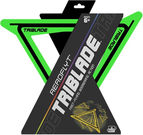 Wahu Goliath Sports Aeroflyt Triblade Green Fast Flying Boomerang Action, 8529 - color: Aeroflyt Triblade Green