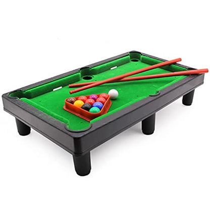 Mini Pool Table Tabletop Desktop Billiards Snooker Game with 2 Sticks & Home Office Desk Stress Relief Games Billiards Snooker