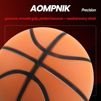 Silent Basketball Size 7- Grooved Dribble Dream Silent Basketball, Pro PU Form Indoor Ball for Training Home & Indoor Activities. Real Feel Higher Bounce Quieter.