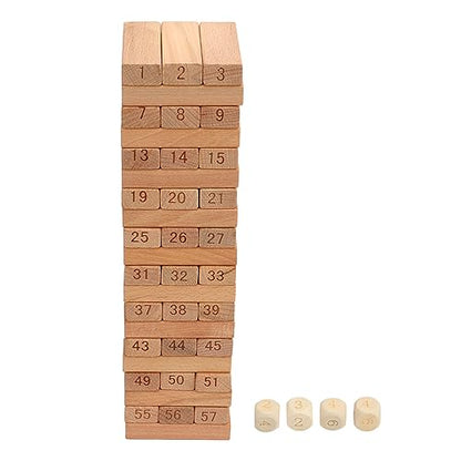 Stacking Tower Game, Burr-free Widely Used Wooden Tower Game for Camping