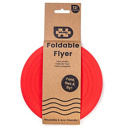 Bigjigs Toys Frisbee Flying Disc (Cherry Red) - Silicone Frisbee for Kids, Quality Flying Saucers, Beach Toys & Garden Toys, Holiday Toys for Toddlers - color: Cherry Red