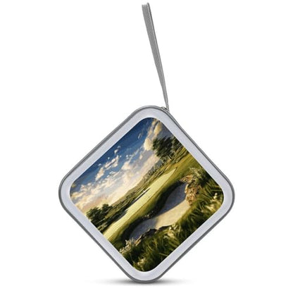 Golf Course CD Case 40 Capacity Hard Plastic DVD Case Portable Zipper CD Cases Holder Large Storage Disc Wallet Bag DVD Disc Cases Storage Binder Home Travel